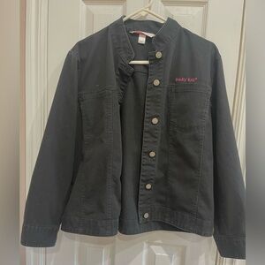 MARY KAY Black Jean Jacket Size XL Button Up